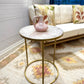 Greta Rose Quartz End Table Large