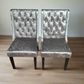 Set of Two Rosdorf Park Cooley Upholstered Dining Chairs in Silver