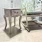 French Shabby Chic White-wash Wooden Side Table