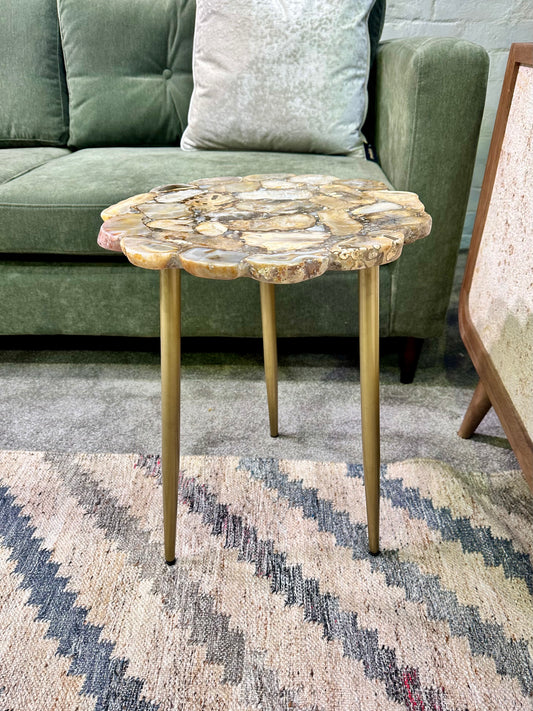 Myra Natural Agate End Table