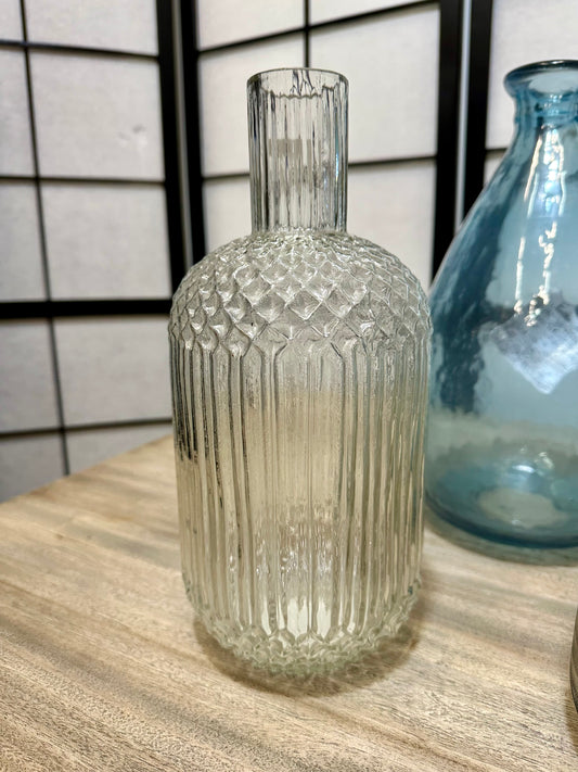 Crystal Cut Glass Vase, Tall