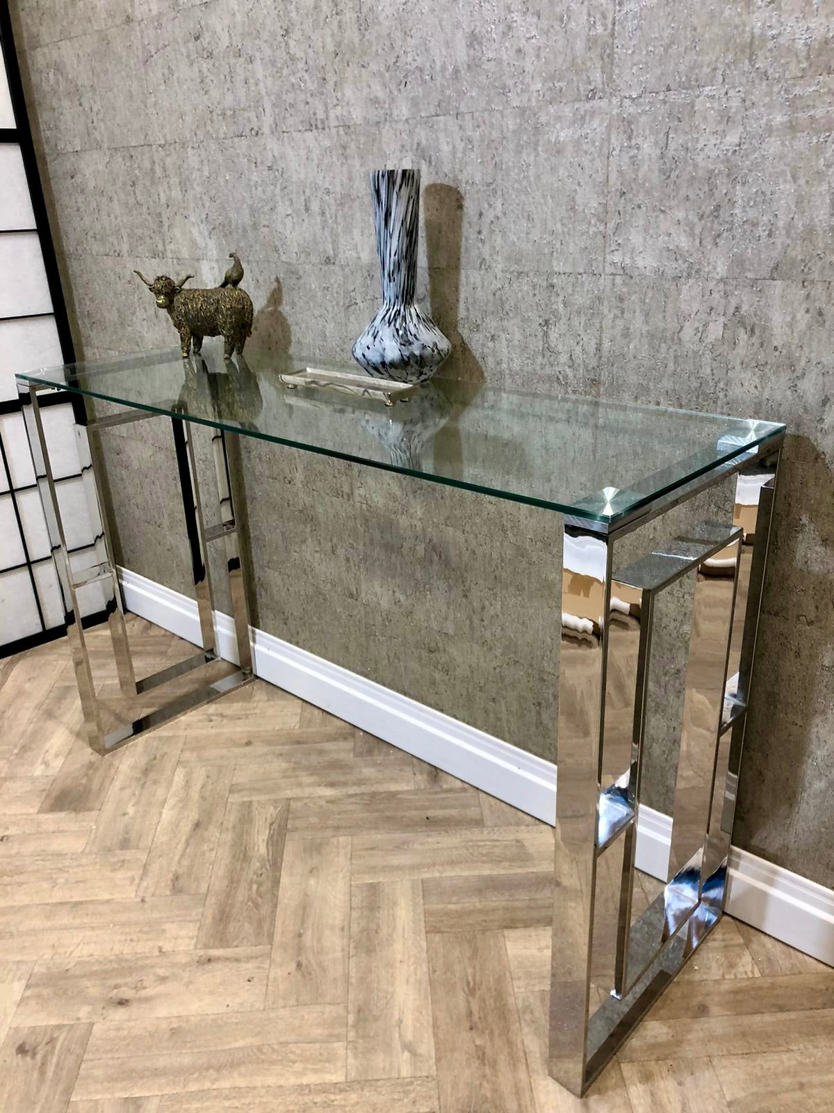 Native Home and Lifestyle Milano Silver Plated Console Table