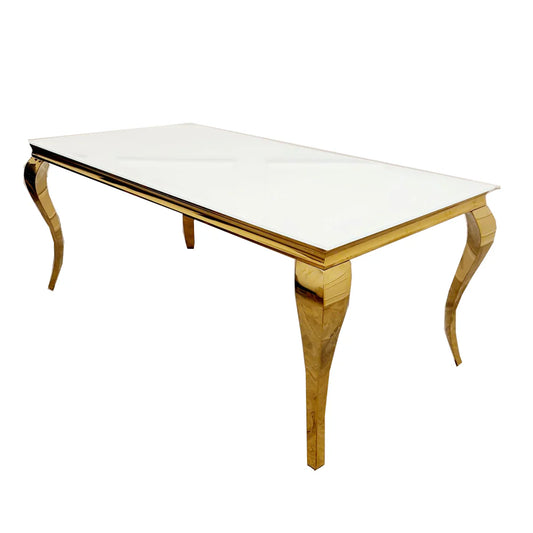 Louis Two Metre Gold Dining Table