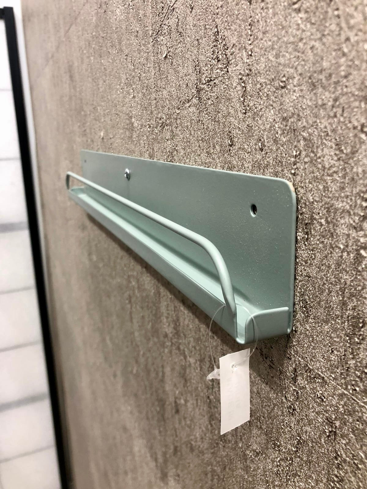 La Redoute Acia 43cm Metal Wall Shelf Light Grey Green