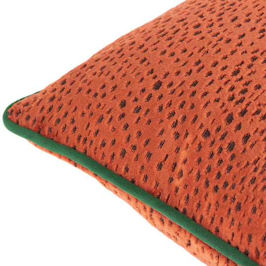 Estelle Spotted Cushion Paprika/Teal