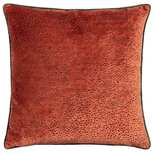 Estelle Spotted Cushion Paprika/Teal