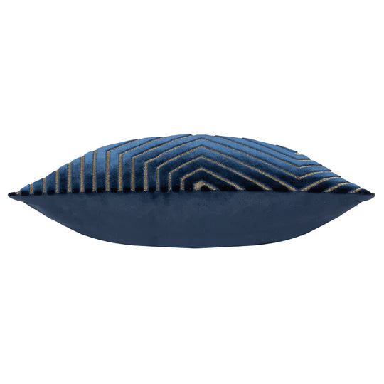 Paoletti Evoke Cut Velvet Cushion Navy