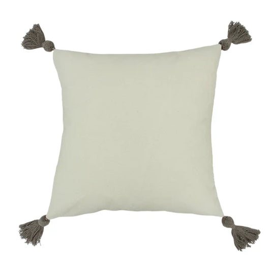 Ezra Embroidered Cushion Grey