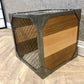 CONTEMPORARY STYLE SIDE TABLES IN WOOD AND IRON FINISH