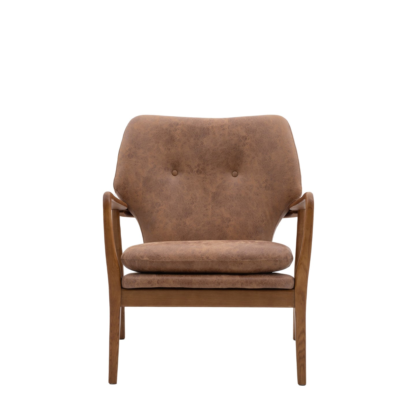 Cordele Armchair Brown Leather 730x710x850mm