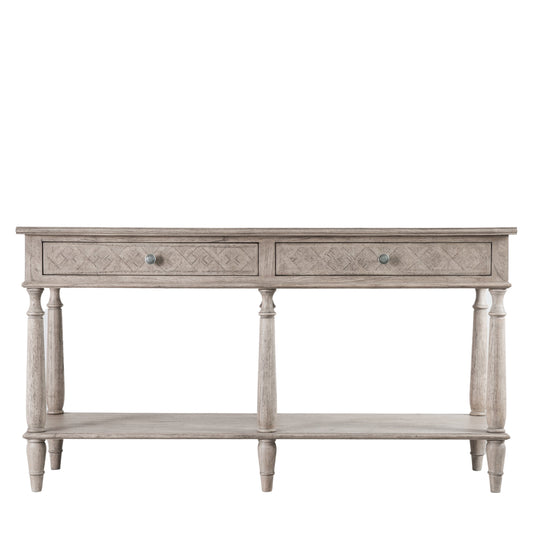 Galliano 2 Drawer Console Table 1500x450x800mm