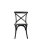 Cafe Chair Black & Linen Set of Two