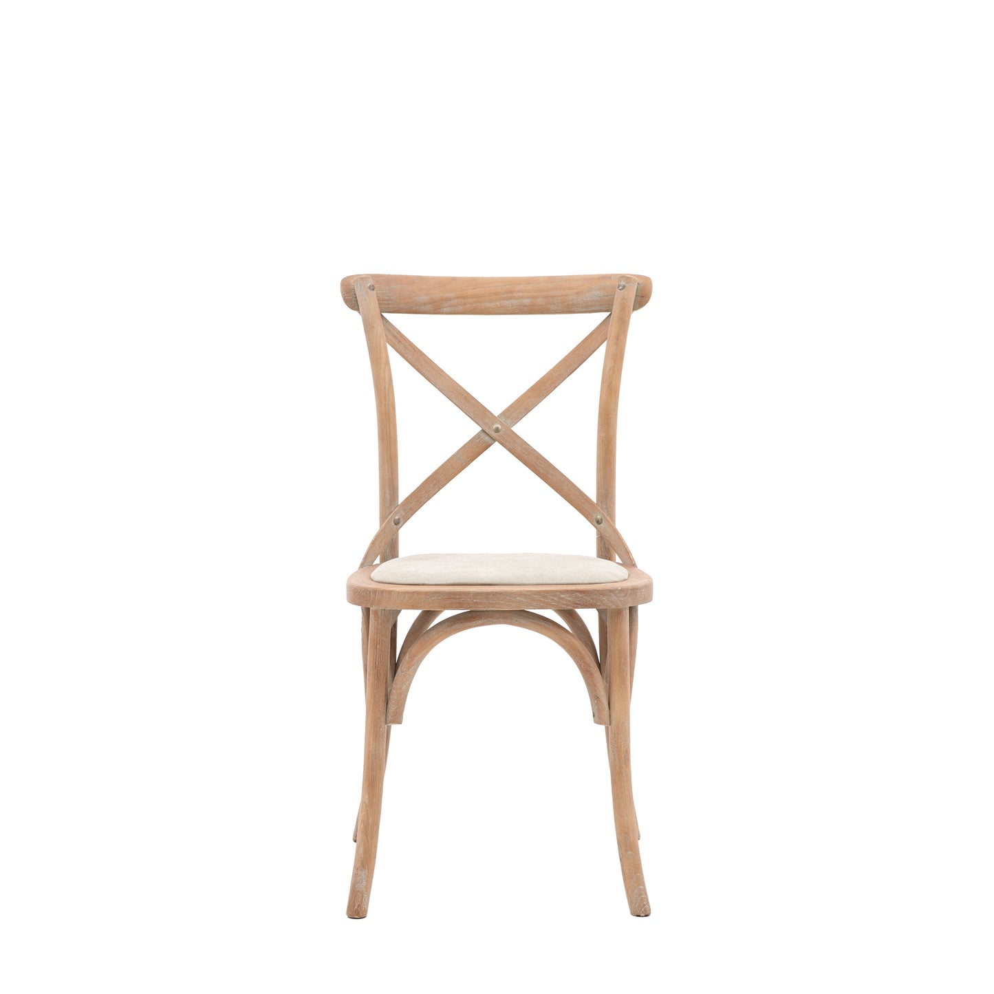 Cafe Chair Natural Linen Set of Two