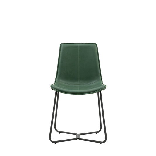 Cecilia Chair Green (2pk) 490x550x860mm