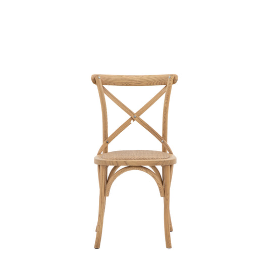 Cafe Chair Natural/Rattan Set of Two