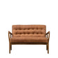 Clarence 2 Seater Sofa Vintage Brown Leather