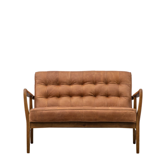 Clarence 2 Seater Sofa Vintage Brown Leather