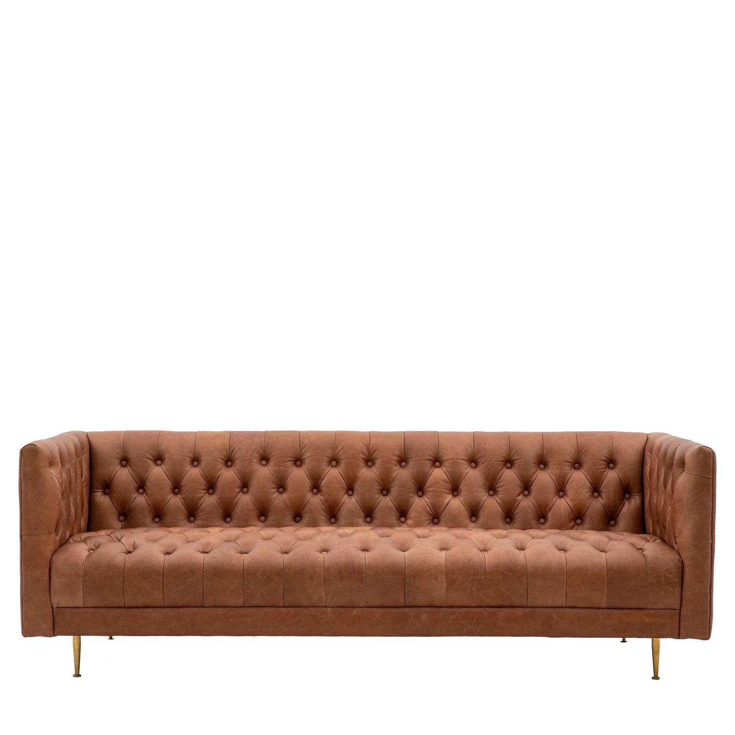 Bonita Sofa Antique Brown Leather 810x2100x735mm