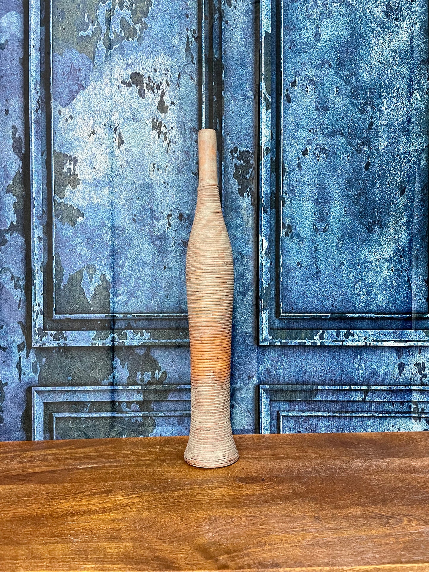 Tall Rustic Bottle Neck Vase