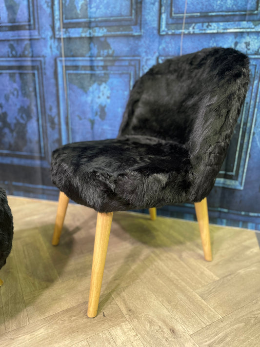 Cabaret Black Fur Effect Chair