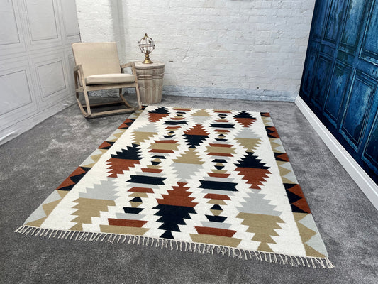 Nantes Statement Wool Rug, Muticoloured 160 x 230cm