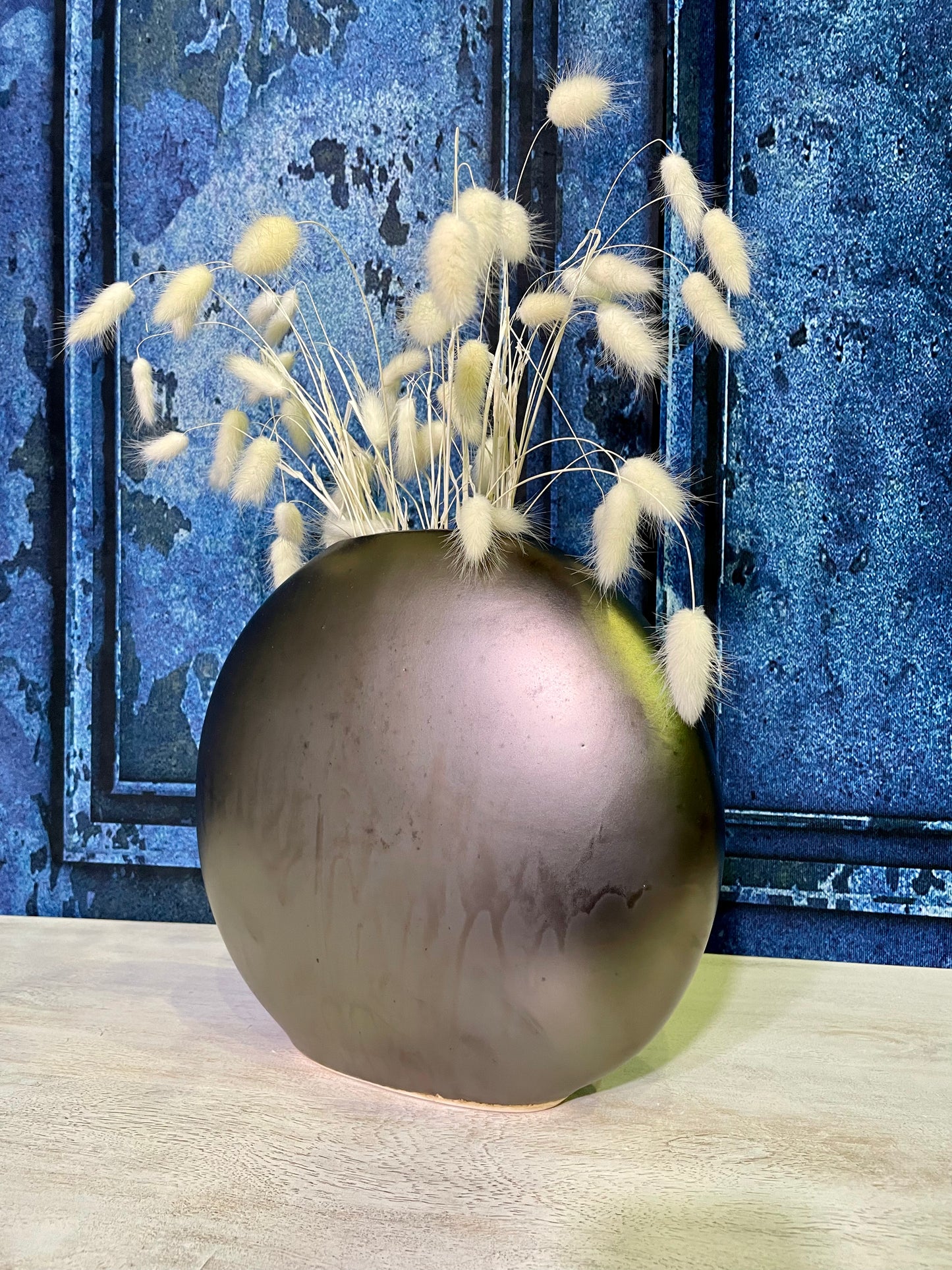 Aged Bronze Moon Vase