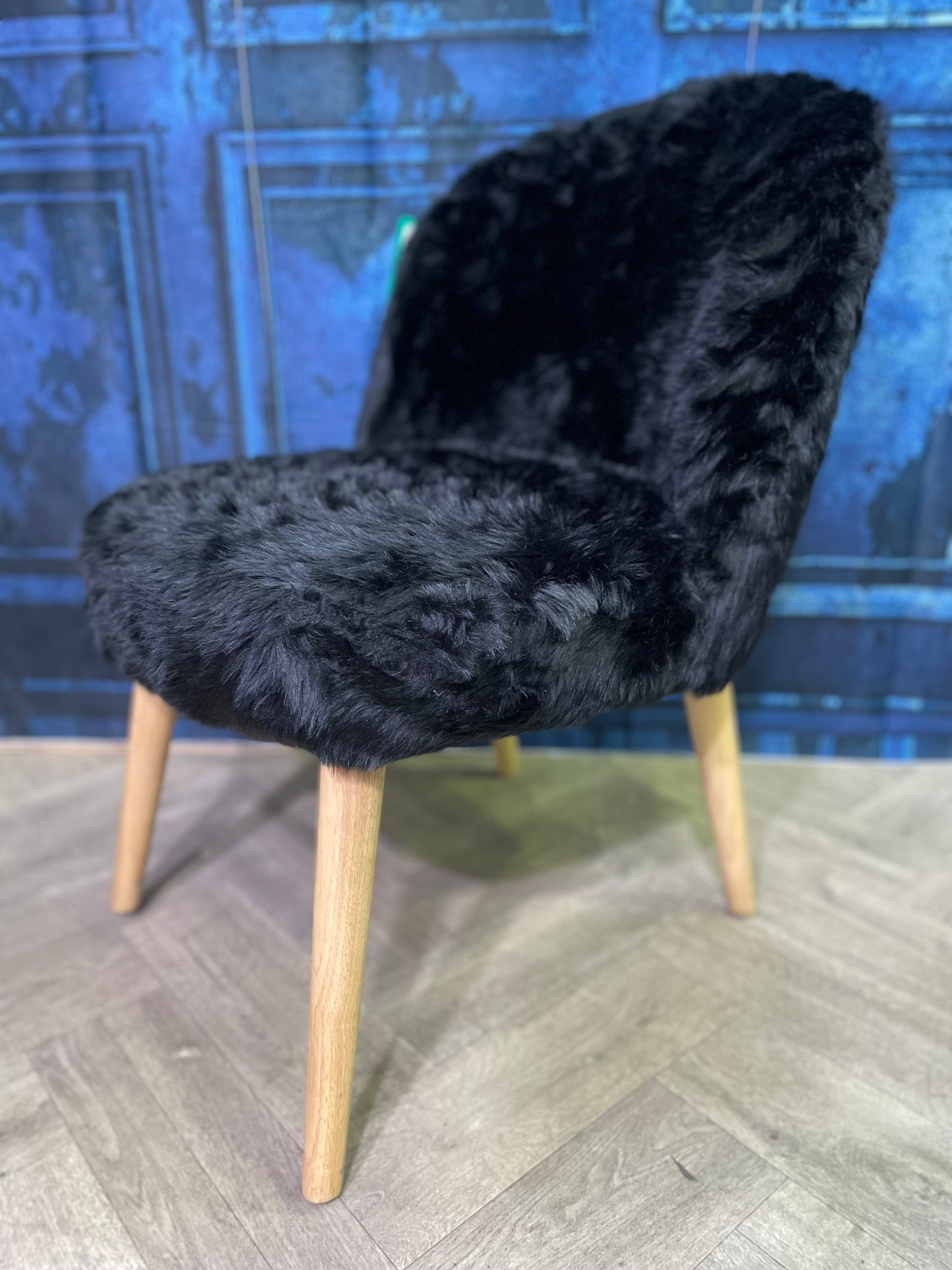 Cabaret Black Fur Effect Chair