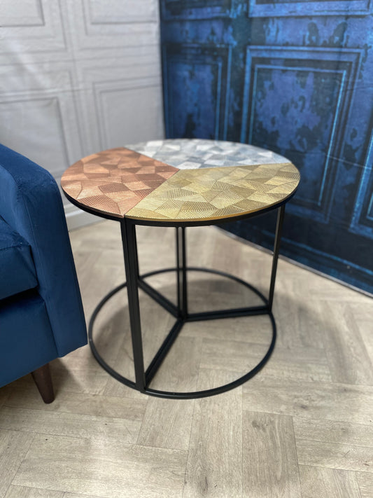 Mirano Set Of 3 Assorted Round Side Tables by FIFTY FIVE SOUTH