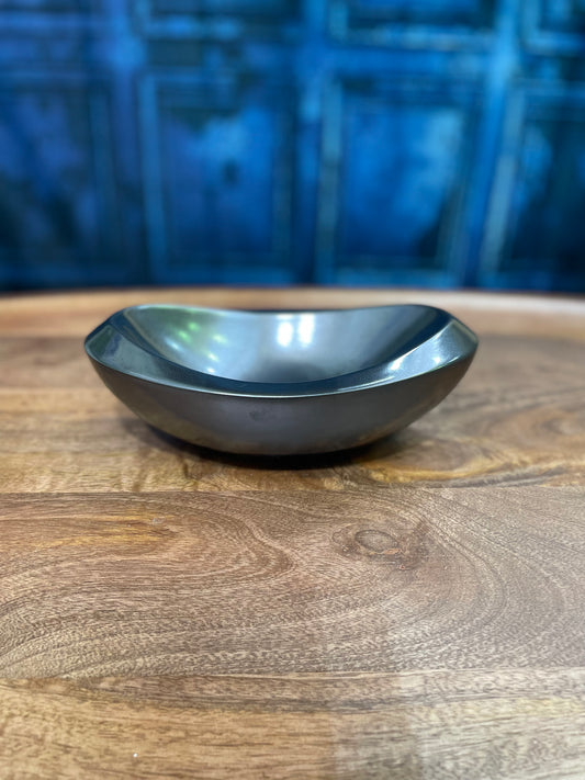 Small Oval Bowl In Gun Metal