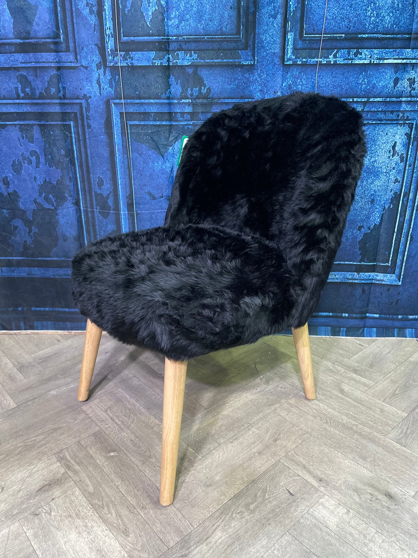 Cabaret Black Fur Effect Chair