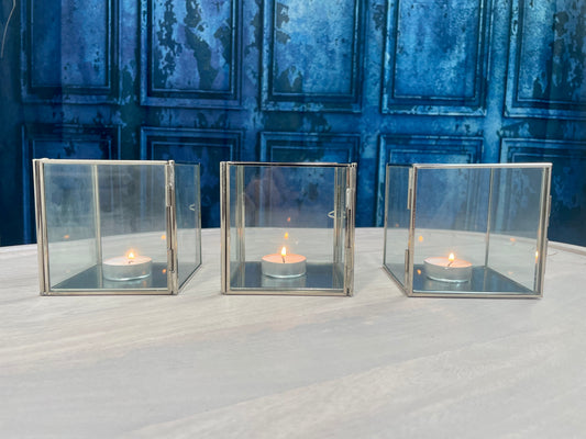 Set Of 3 Geometric Candle Holders