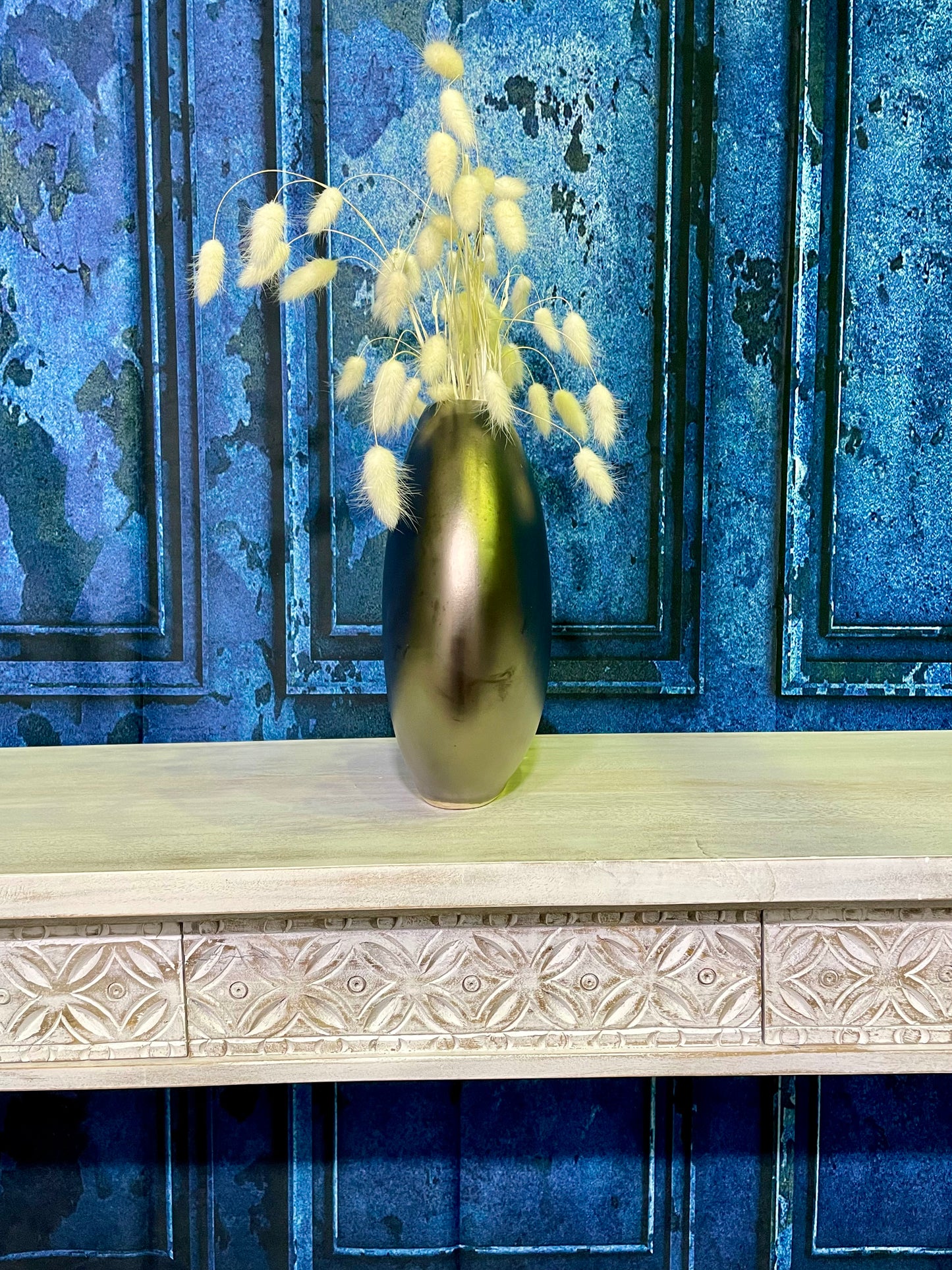 Aged Bronze Moon Vase