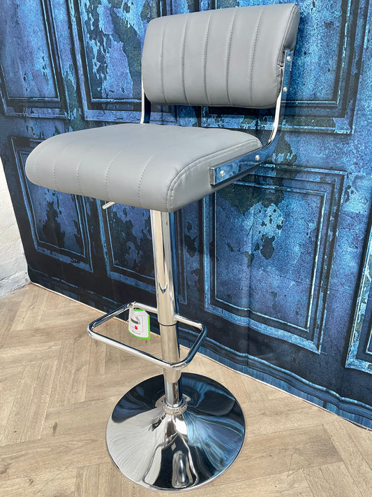 Stockholm Grey Channel Design Seat Bar Stool