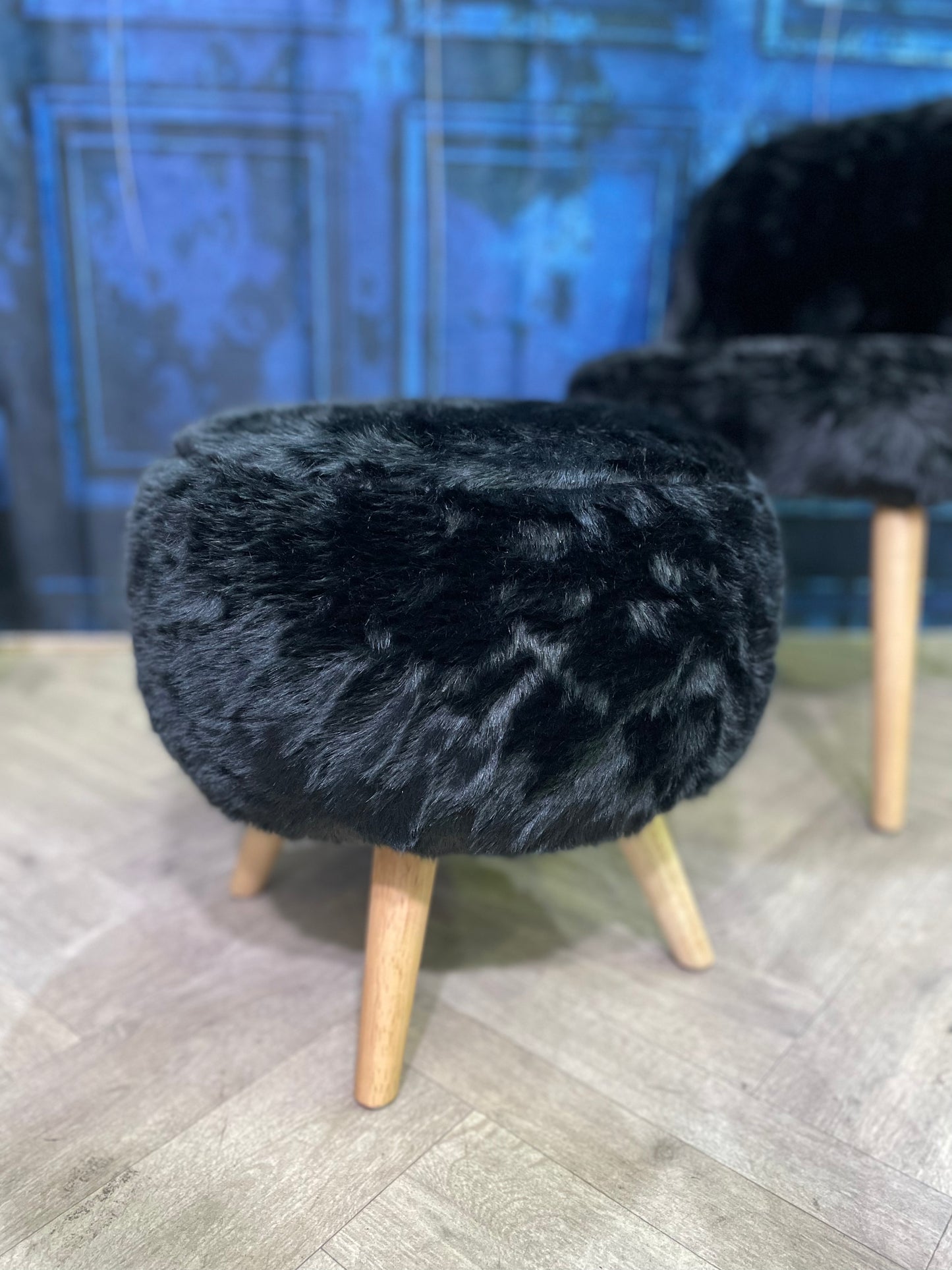 Cabaret Black Fur Effect Chair