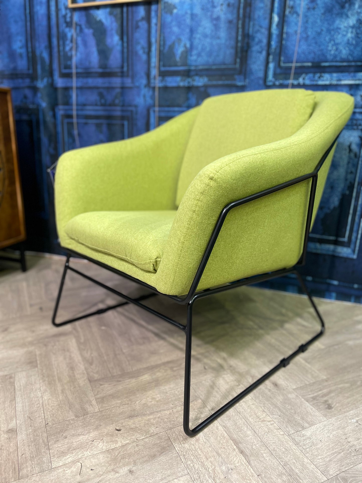 Stockholm Green Accent Velvet Armchair