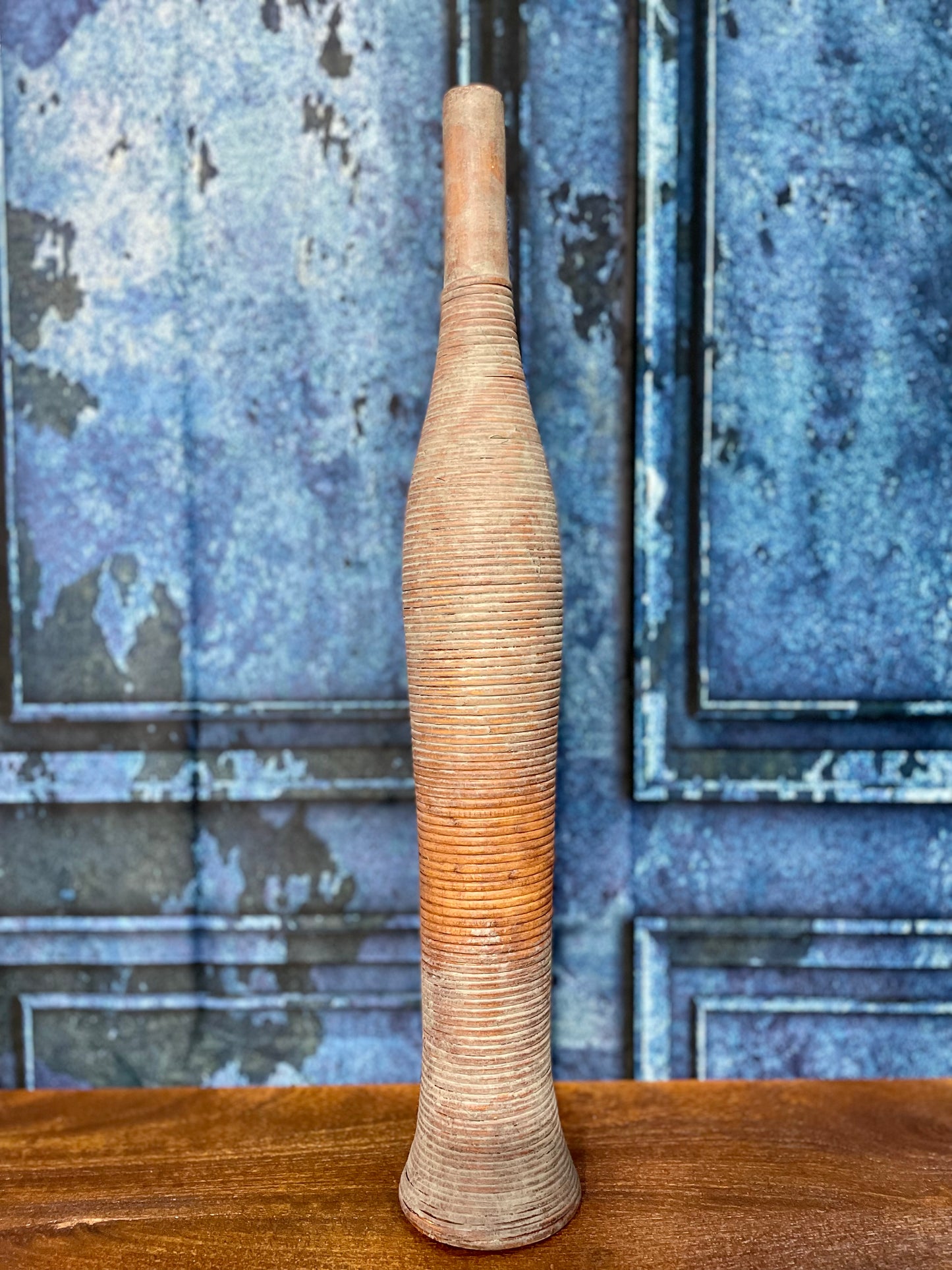 Tall Rustic Bottle Neck Vase