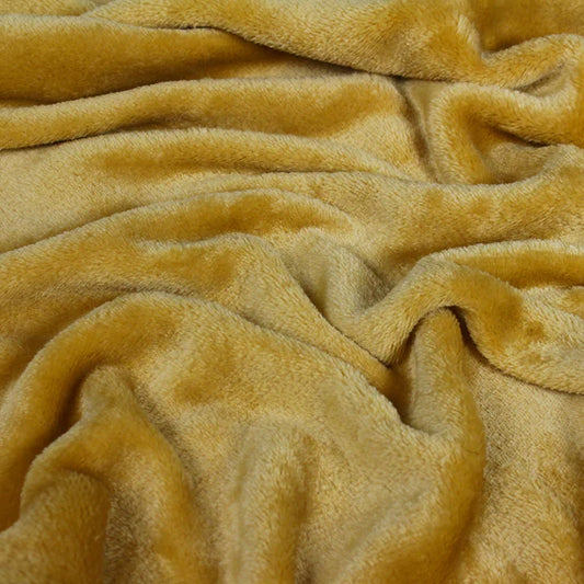 Furn. Harlow Fleece Throw Ochre