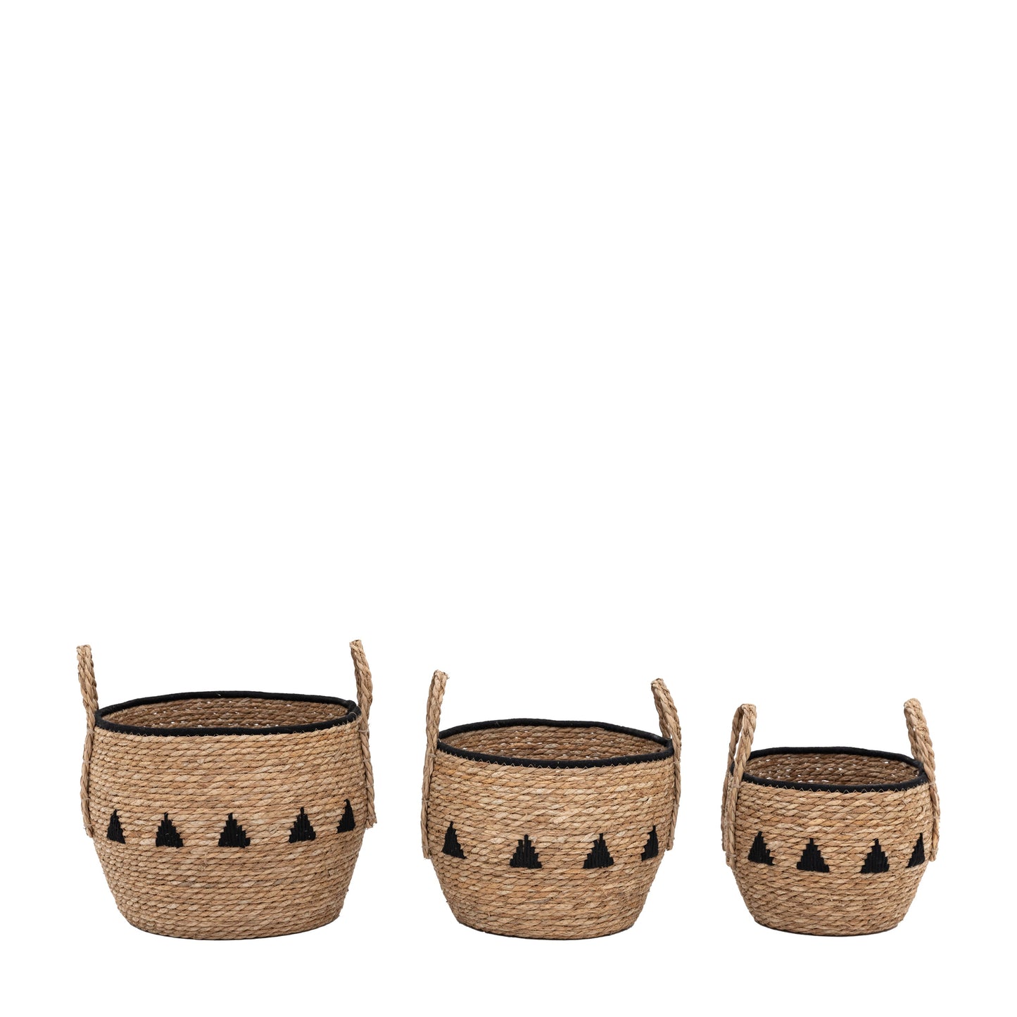 Alamo Baskets Natural & Black (Set of 3)