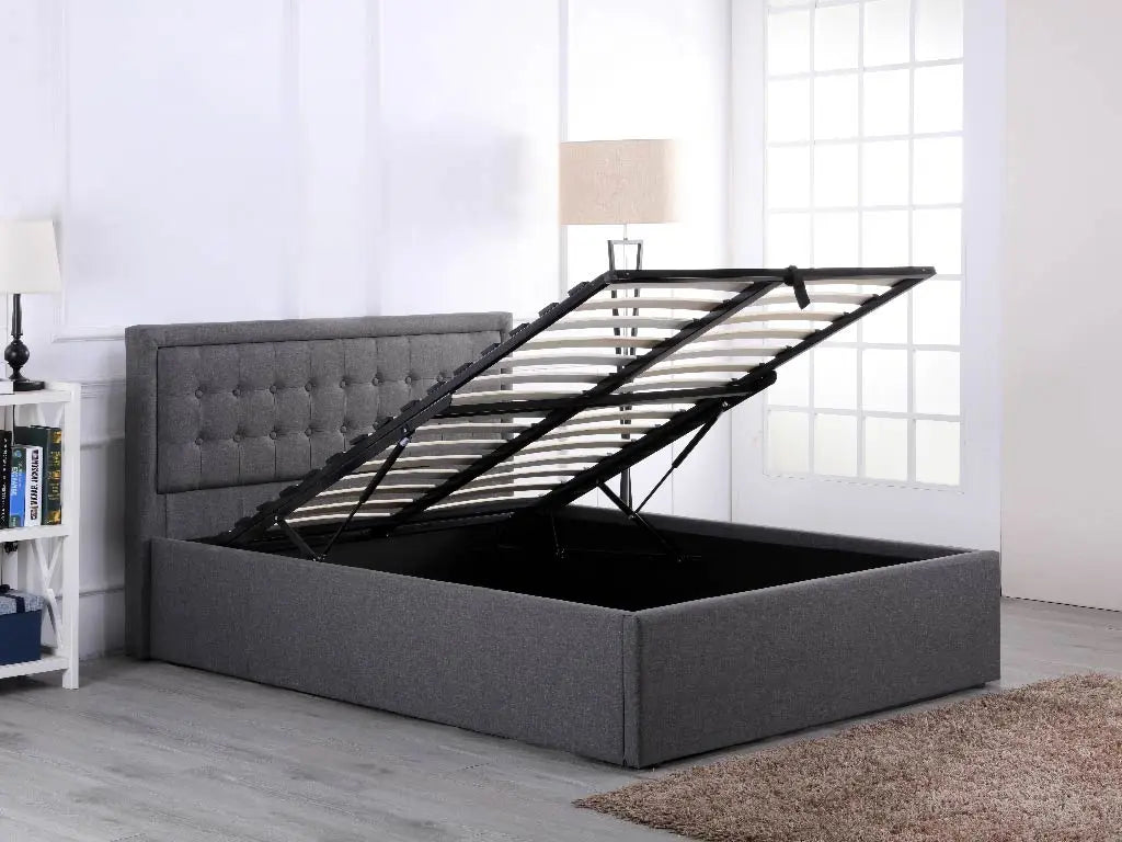 Houston Ottoman Bed, Grey Fabric