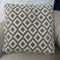 Light Grey and Beige Cotton Cushion 50 x 50cm