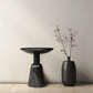 Agatha Sculptural Wooden End Table In Black