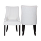 Set of 2 Iconic Ivory Boucle Fabric Upholstered Dining Chairs