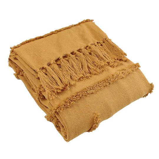 Furn Jakarta Tufted Throw Ochre