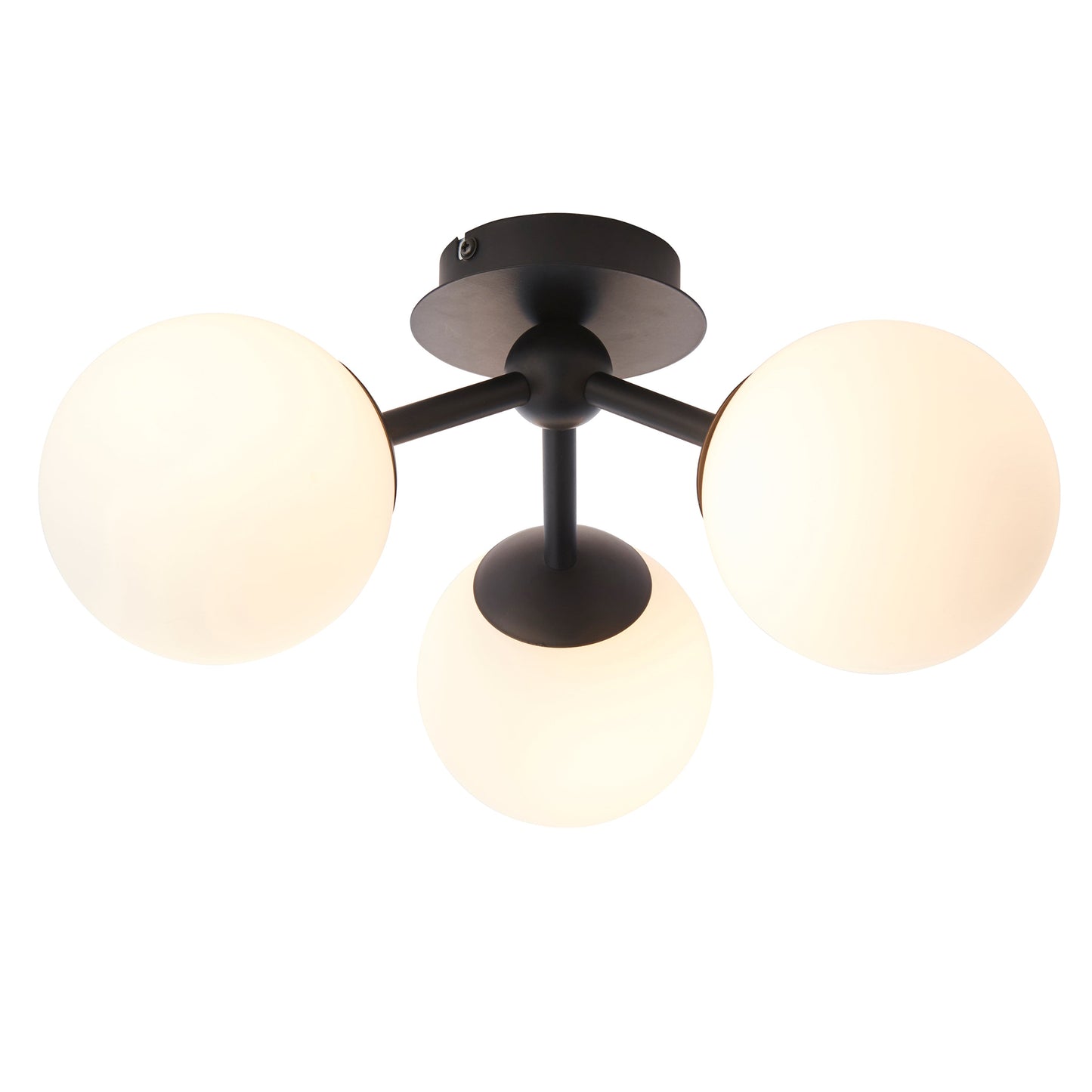 Hackberry Bathroom 3 Ceiling Light Black 175x395mm