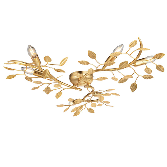 Elberton 6 Ceiling Light Gold Leaf