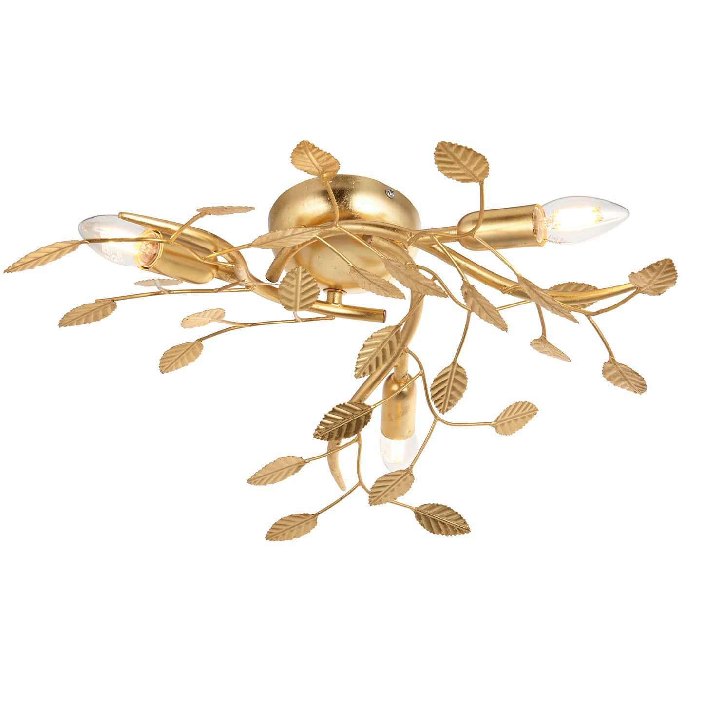 Elberton 3 Ceiling Light Gold Leaf