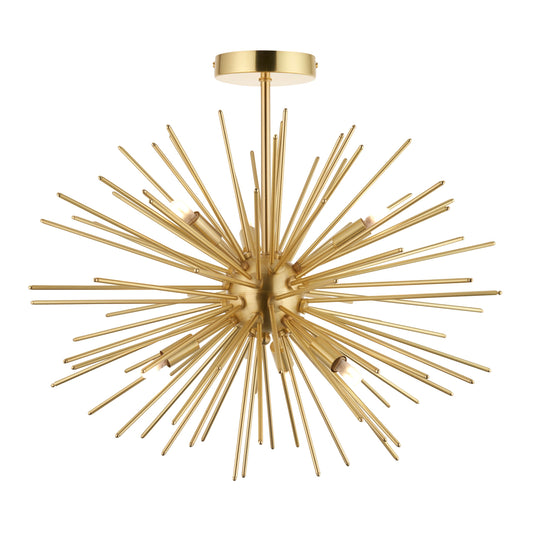 Glenmora 6 Ceiling Light Satin Brass