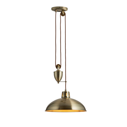 Harrison Pendant Light Antique Brass