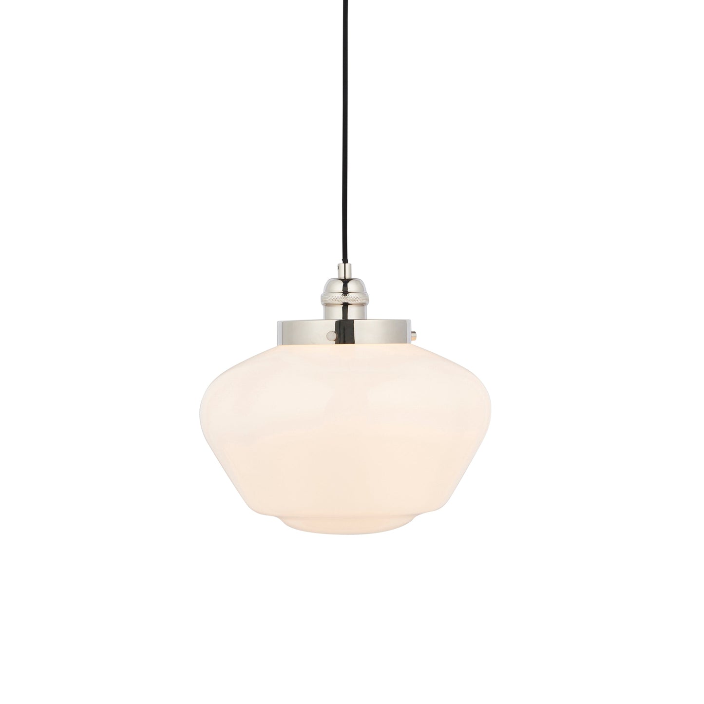 Austell 1 Pendant Light Bright Bickel Opal Glass