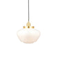 Austell 1 Pendant Light Brass Opal Glass